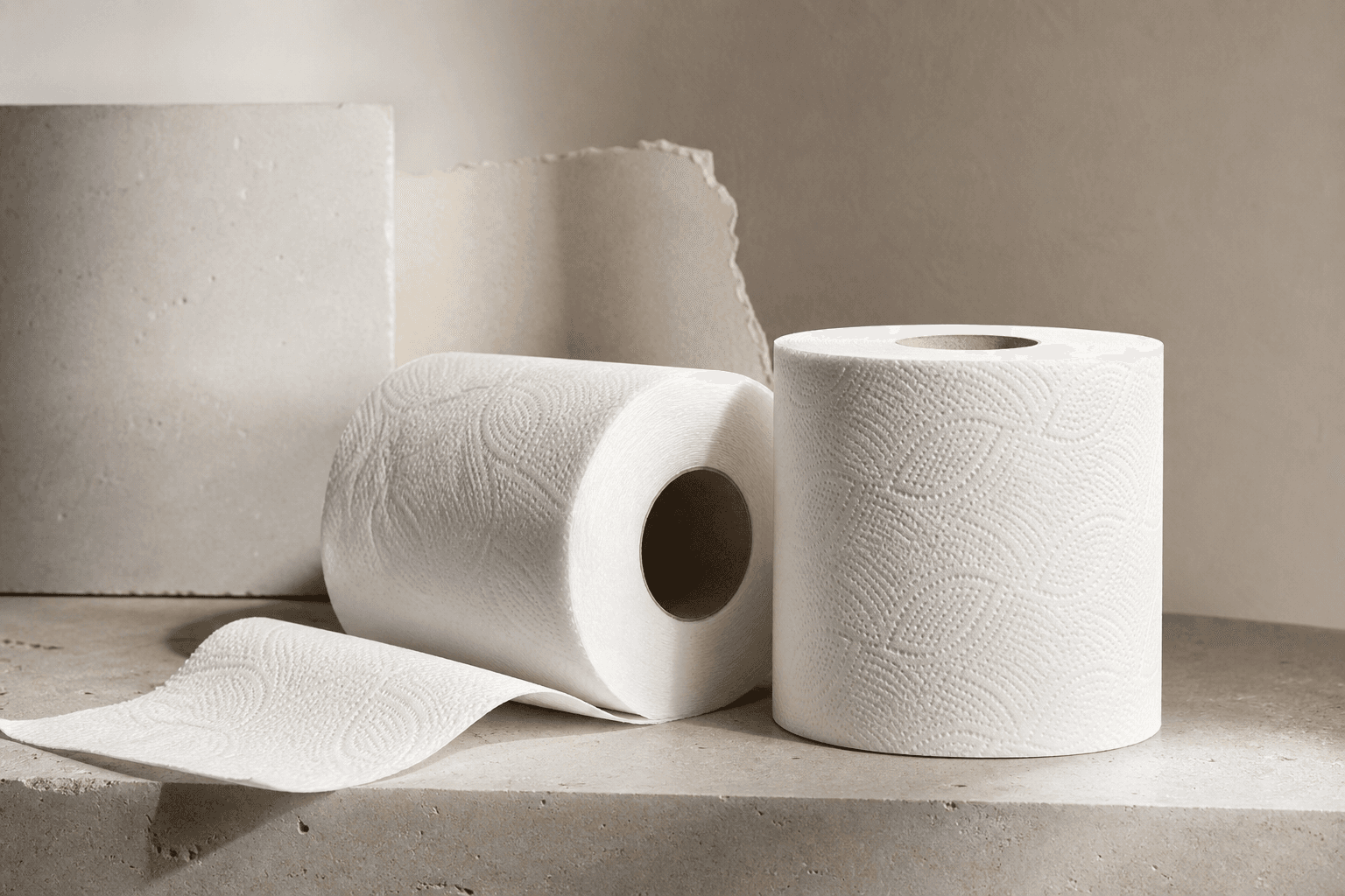 Toilet roll and wrapping concept for private-label product planning