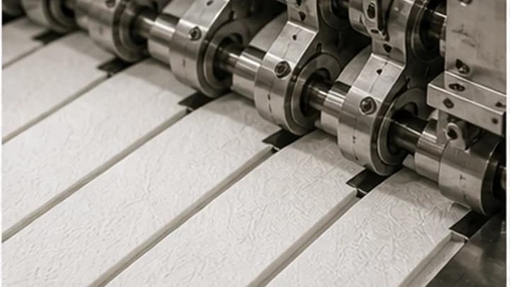 Close-up slitting rollers used in tissue converting production